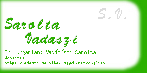 sarolta vadaszi business card